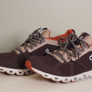 On Running Cloud Beam Lace Up Road Mixed Trail Running Shoes Purple White Mens